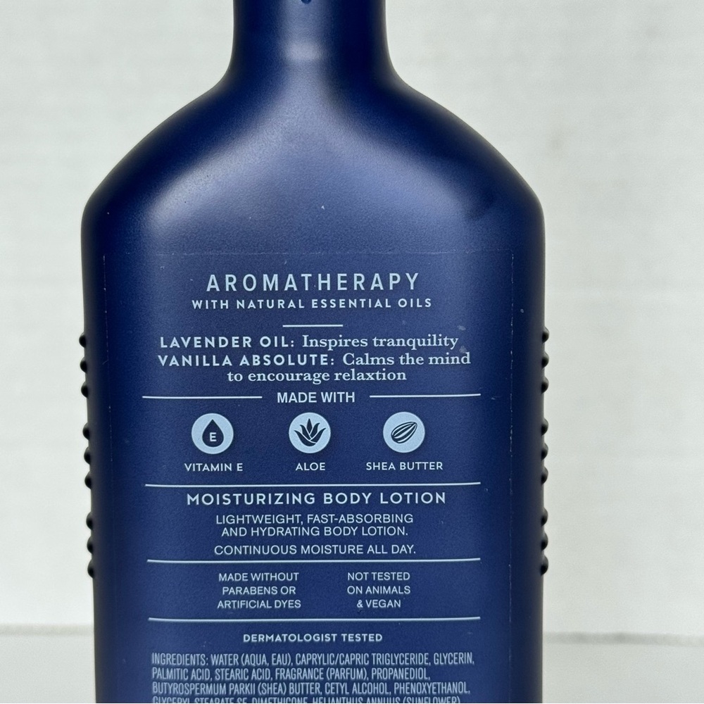 Bath & Body Works Aromatherapy Lavender Vanilla Lotion Sleep 6.5 oz 90% Full - Picture 5 of 8